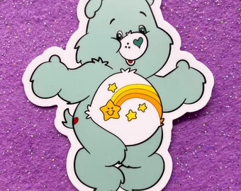 Wish Bear Care Bear Stickers 80s retro vintage inspired carebears deca –  Dainty Daisy Press