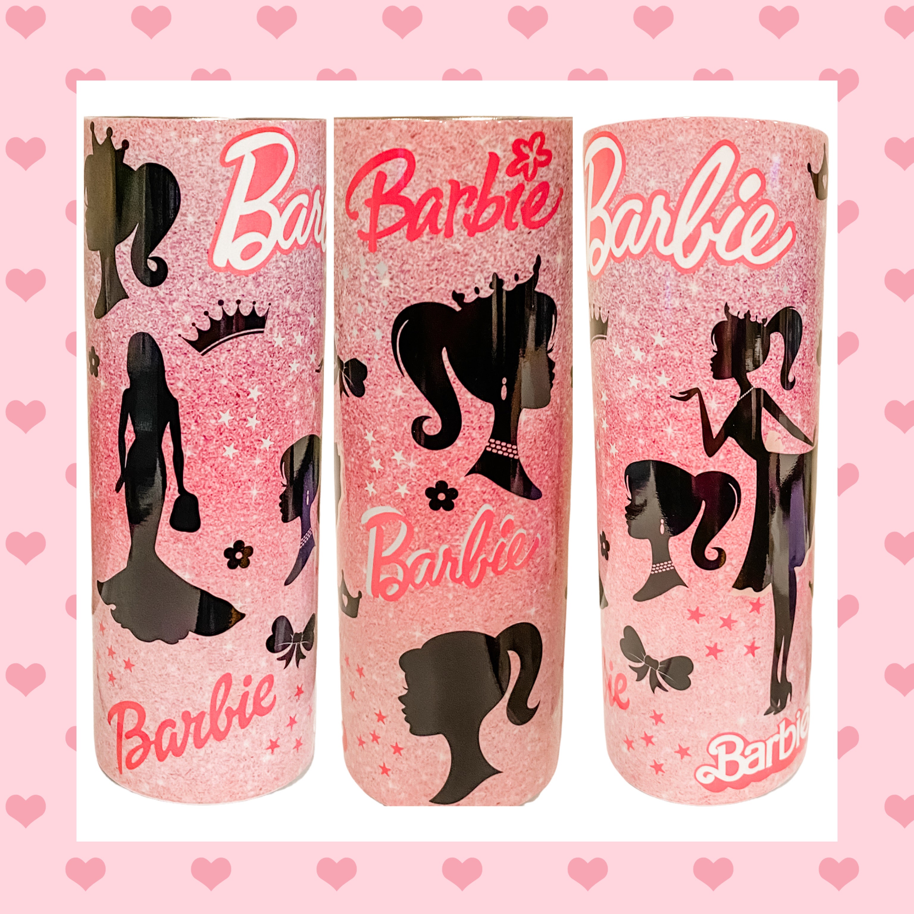 Barbie Iced Coffee Cup Tumbler Stainless Steel New Termo Thermo