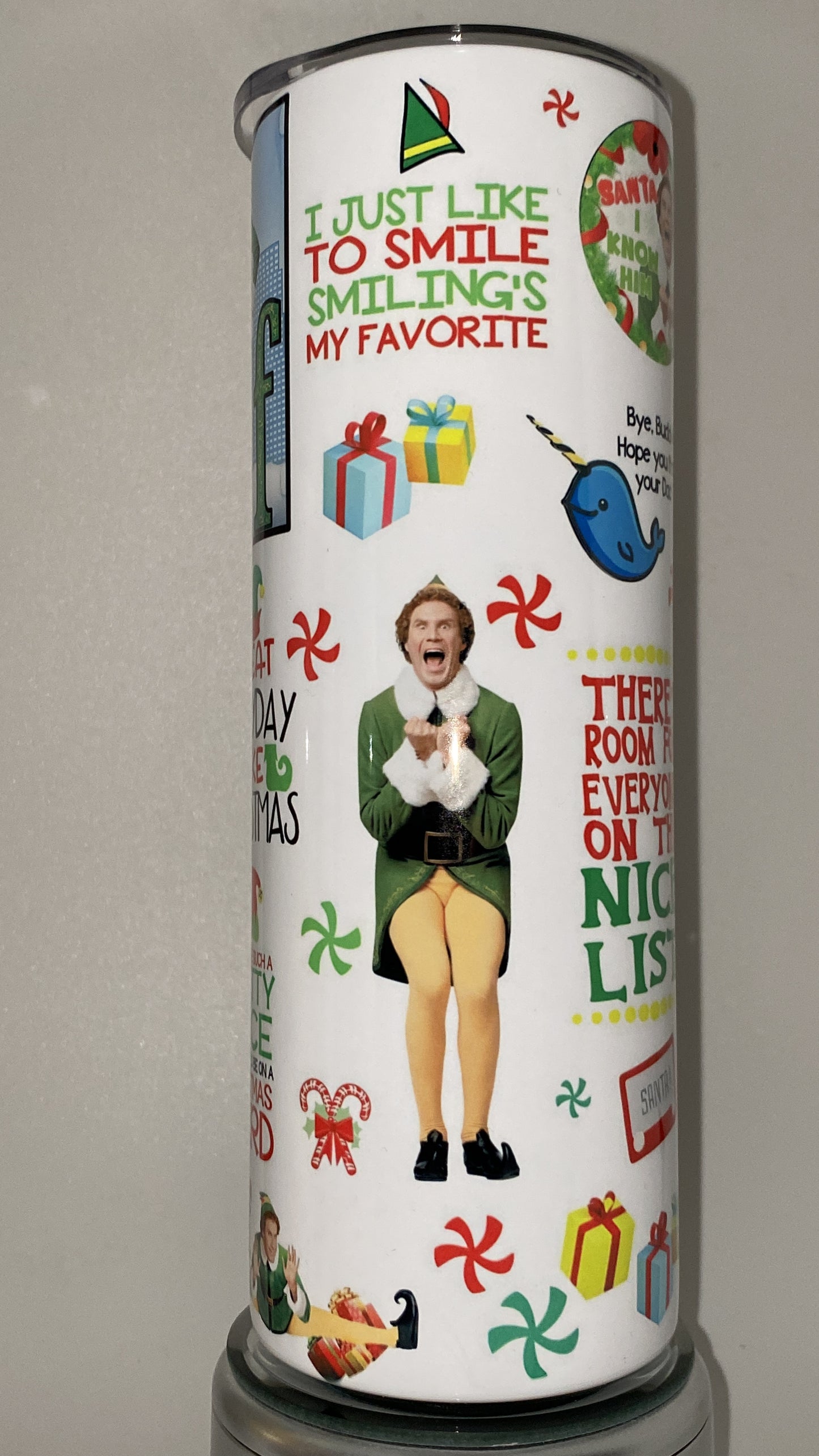 Christmas Elf Tumbler Bottle Perfect for Hot and Cold Drinks Double Insulated