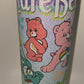 Care Bears GLITTER retro 20 oz tumbler inspired Nostalgic 80s HOT or COLD Water Bottle