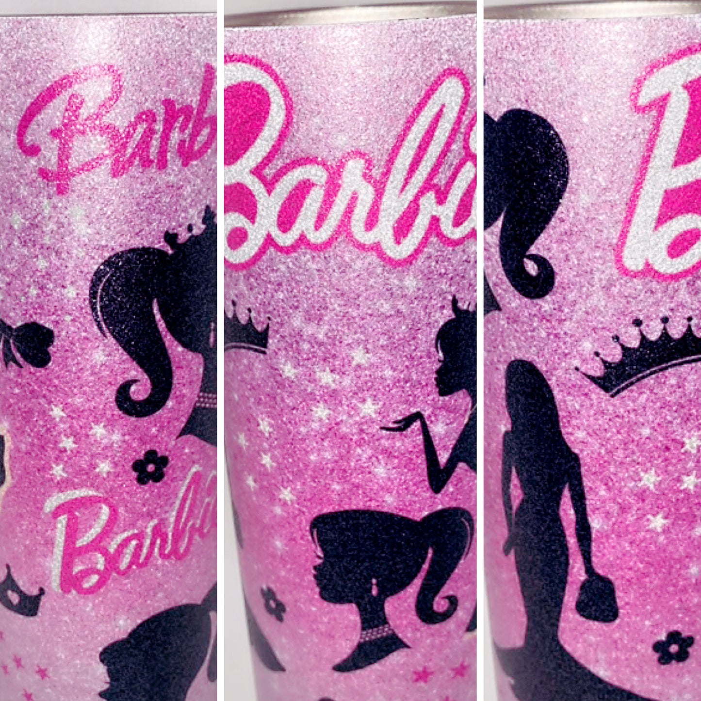 Barbie Girl SHIMMER Retro Inspired Tumbler Glitter Hot and Cold Drink Cup