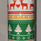 Retro Christmas Sweater Holiday Deer Party Tumbler 20 oz Hot and Cold Drinks Double Insulated