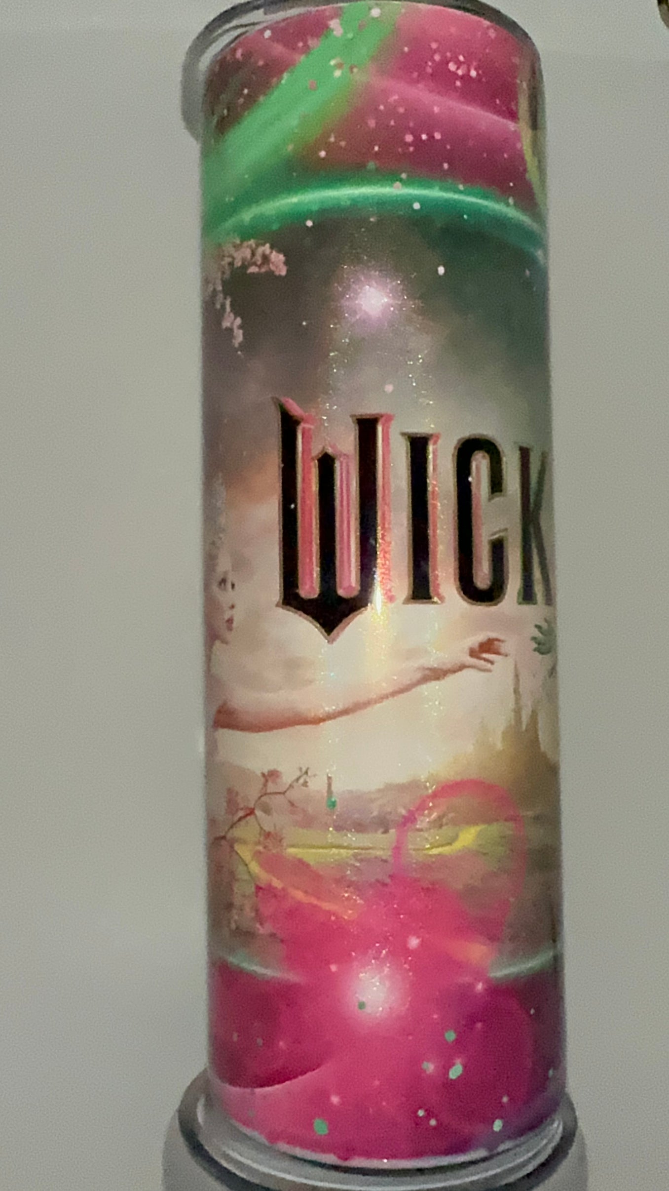 Wicked Movie HOLOGRAPHIC inspired tumbler hot & cold water bottle