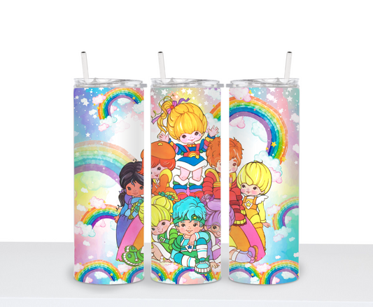 Rainbow Brite 80s Retro inspire 20 oz Hot and Cold Double Insulated Drinking Cup