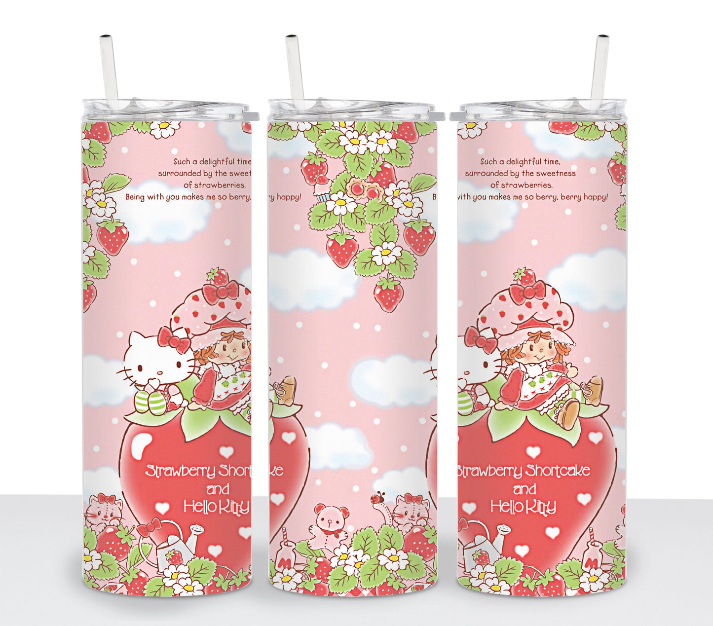 Strawberry Shortcake 80s Tumbler Retro Inspired Vintage