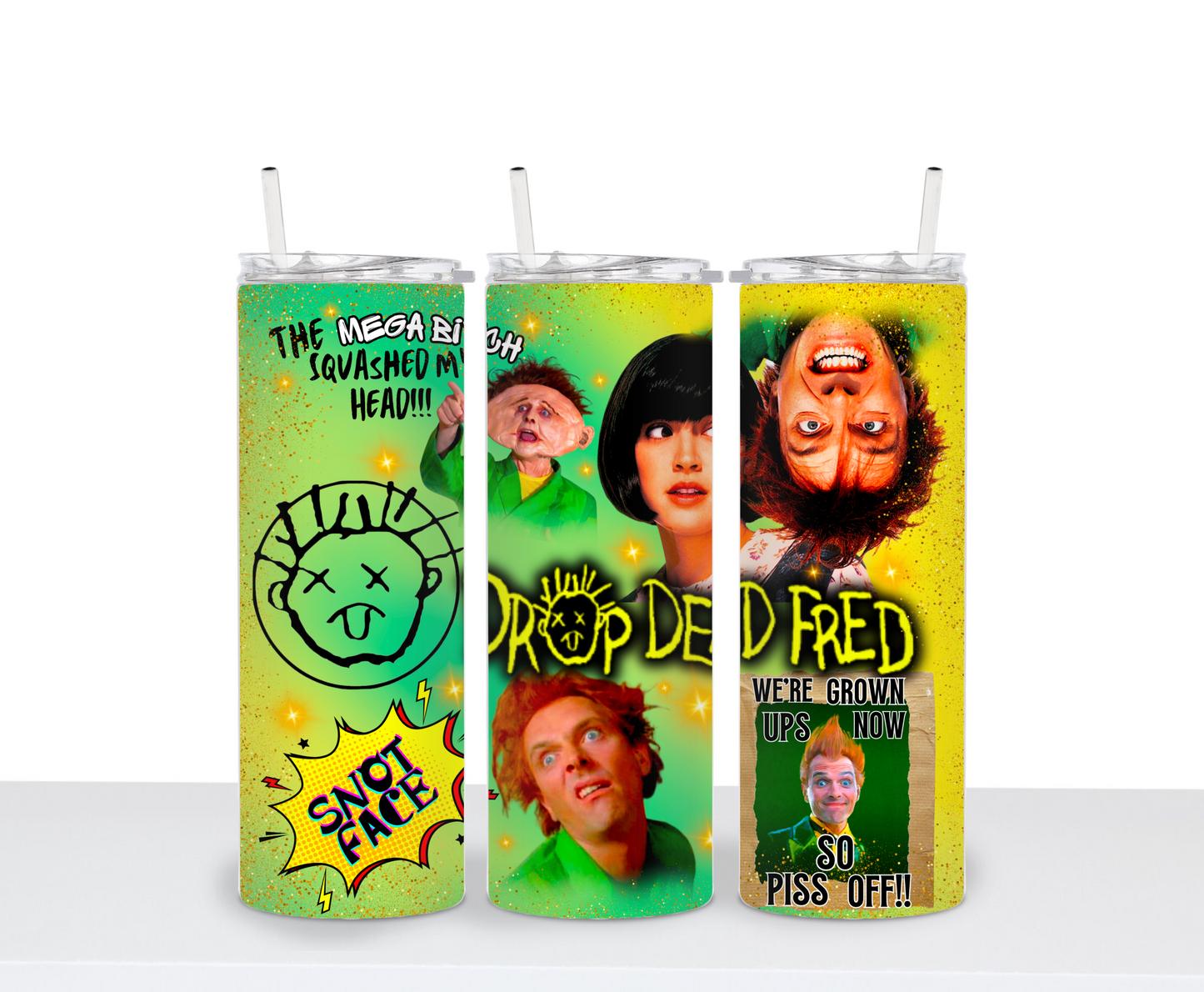 Drop Dead Fred 80s Nostalgic movie 20 oz Drinking Tumbler gift Hot and Cold Double Insulated Drinking Cup