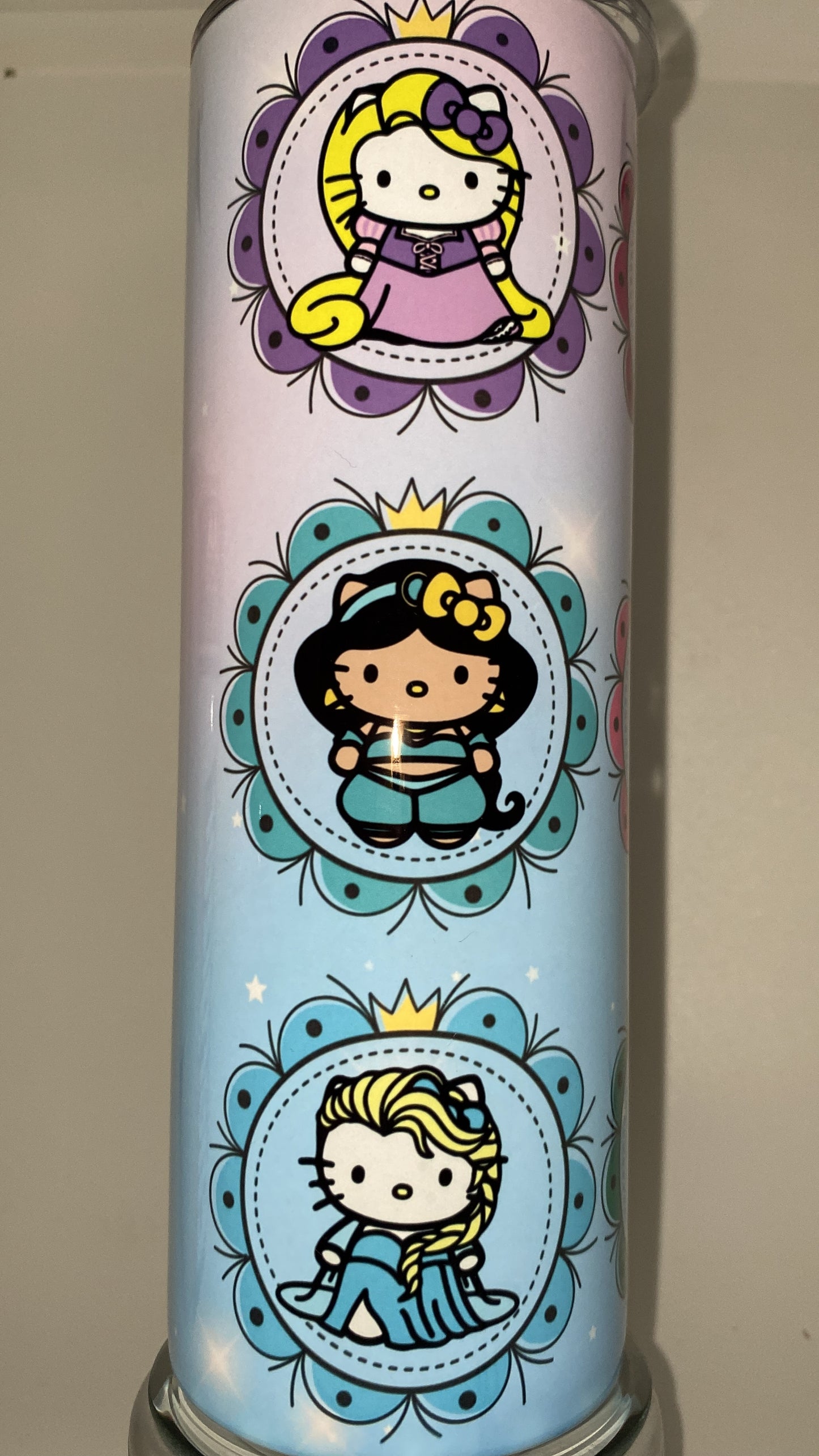 Hello princess kitty inspired drinking tumbler 20 oz water bottle