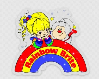 Rainbow Brite Vintage 1980 Sticker CLEAR Retro 1980s Rainbow Bright Stickers Decal