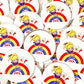 Rainbow Brite Button Pin Back Retro Inspired Pins Made in the 80s Vintage