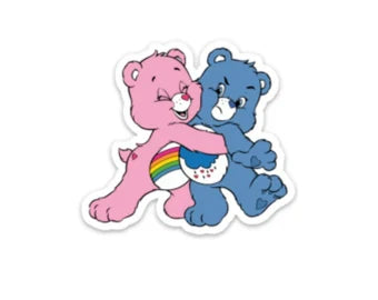 Care Bear Friends Sticker 80s Grumpy Bear Cheer Bear Hug Decal