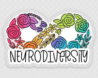 Neurodiversity Sticker CLEAR Mental Health Awareness Decal ADHD Support