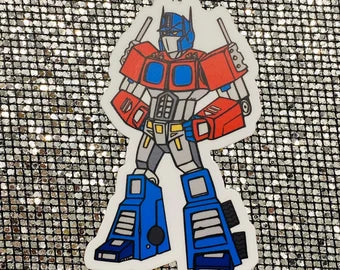 Optimus Prime Stickers Transformers Retro Inspired 80s Cartoon Decal