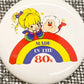 Rainbow Brite Button Pin Back Retro Inspired Pins Made in the 80s Vintage