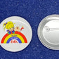 Rainbow Brite Button Pin Back Retro Inspired Pins Made in the 80s Vintage