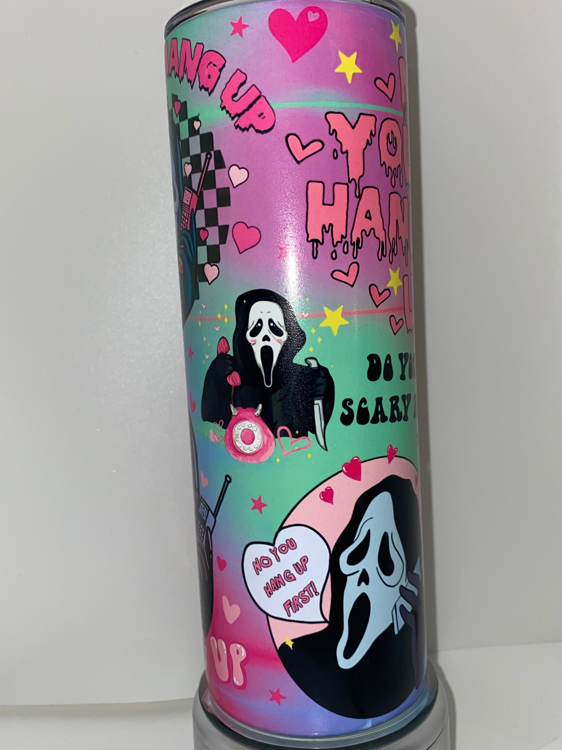 Ghost Face You Hang up First 20oz Beer Can Glass Cup Trendy Glassware Scary  Movies Halloween 