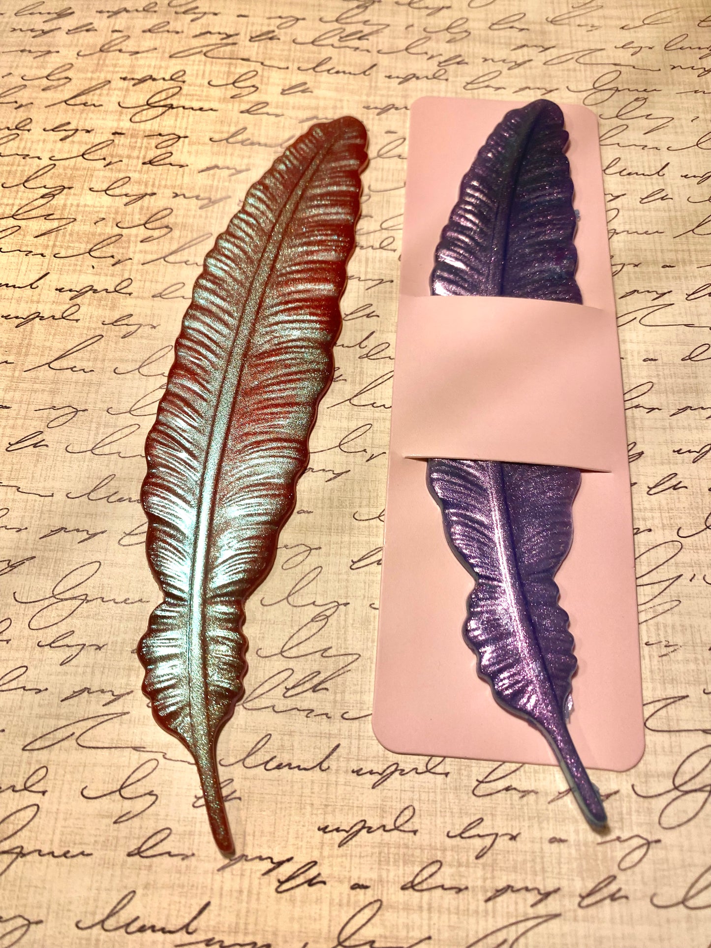 Feather Resin Bookmark