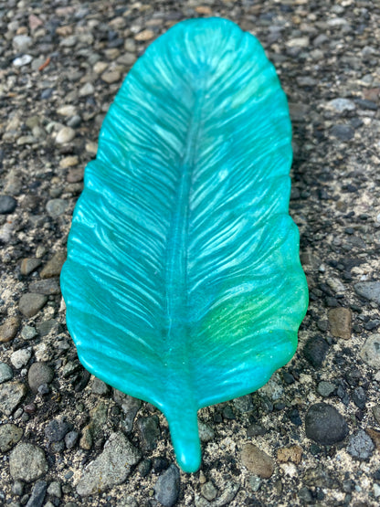 Feather Jewelry Resin Dish Handmade