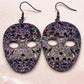 JASON MASK Halloween earrings RED resin glitter Voorhees Friday the 13th horror movie can personalize glitter color