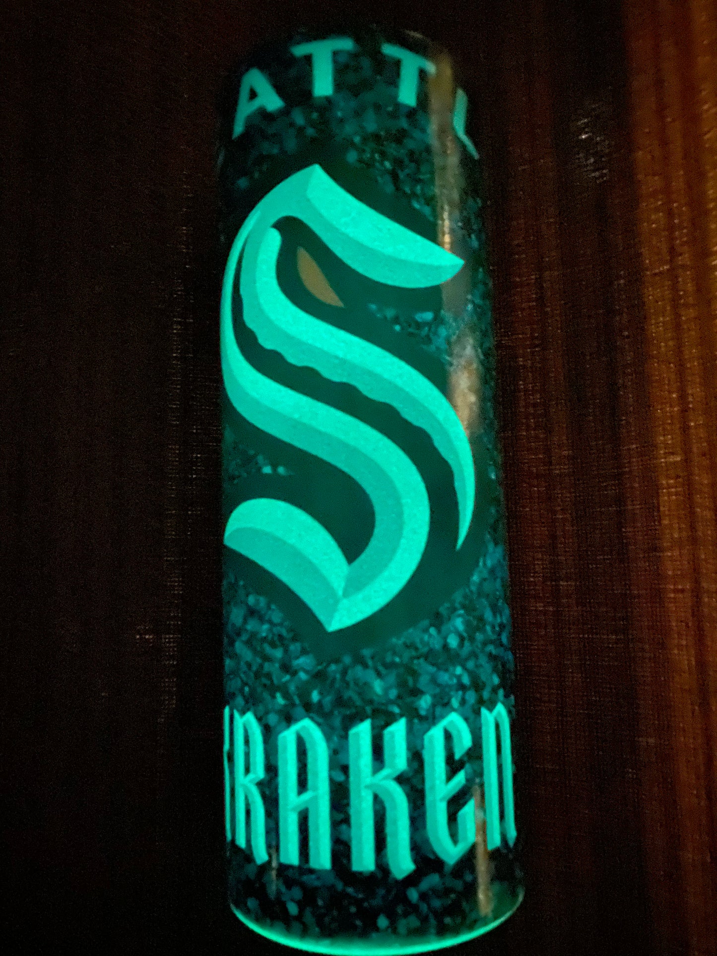 Seattle Kraken GLOW in the DARK Tumbler Hockey NHL Cup for HOT and COLD Drinks