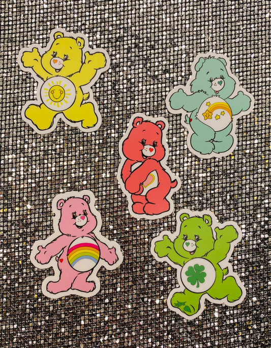 Care Bear Mini Stickers Set of 5 Retro 80s Decals