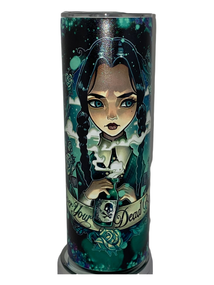 Wednesday Addams Halloween Family Tumbler Cartoon GLOW in the DARK