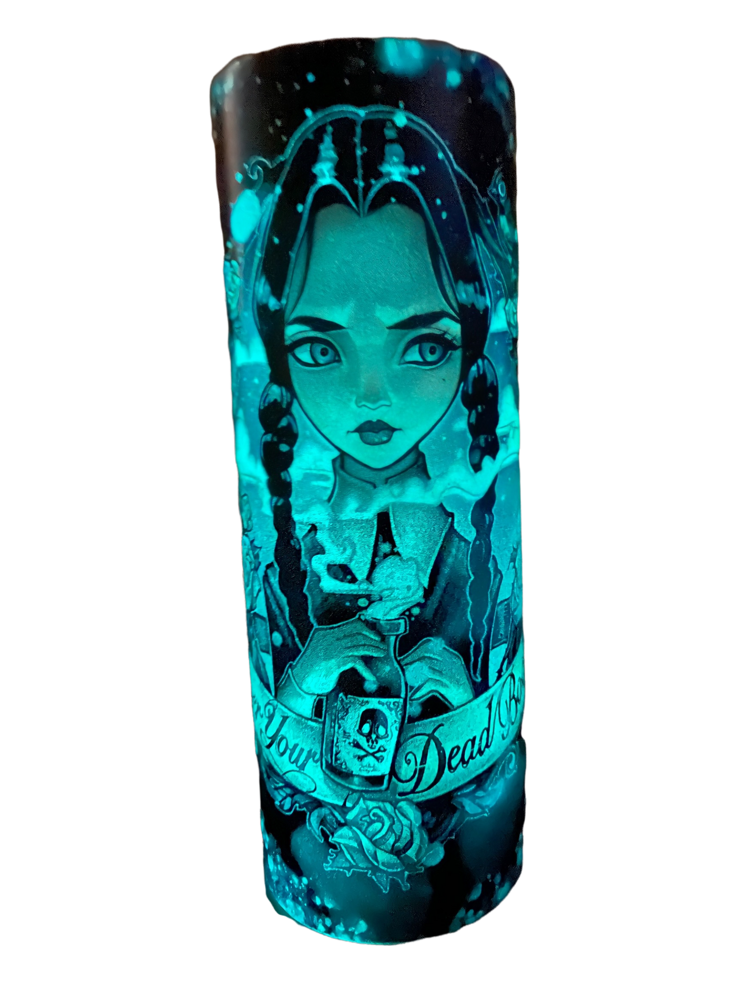 Wednesday Addams Halloween Family Tumbler Cartoon GLOW in the DARK