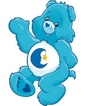 Goodnight Bear Care Bear Stickers MINI 80s Good Night Bear Decal Retro Vintage