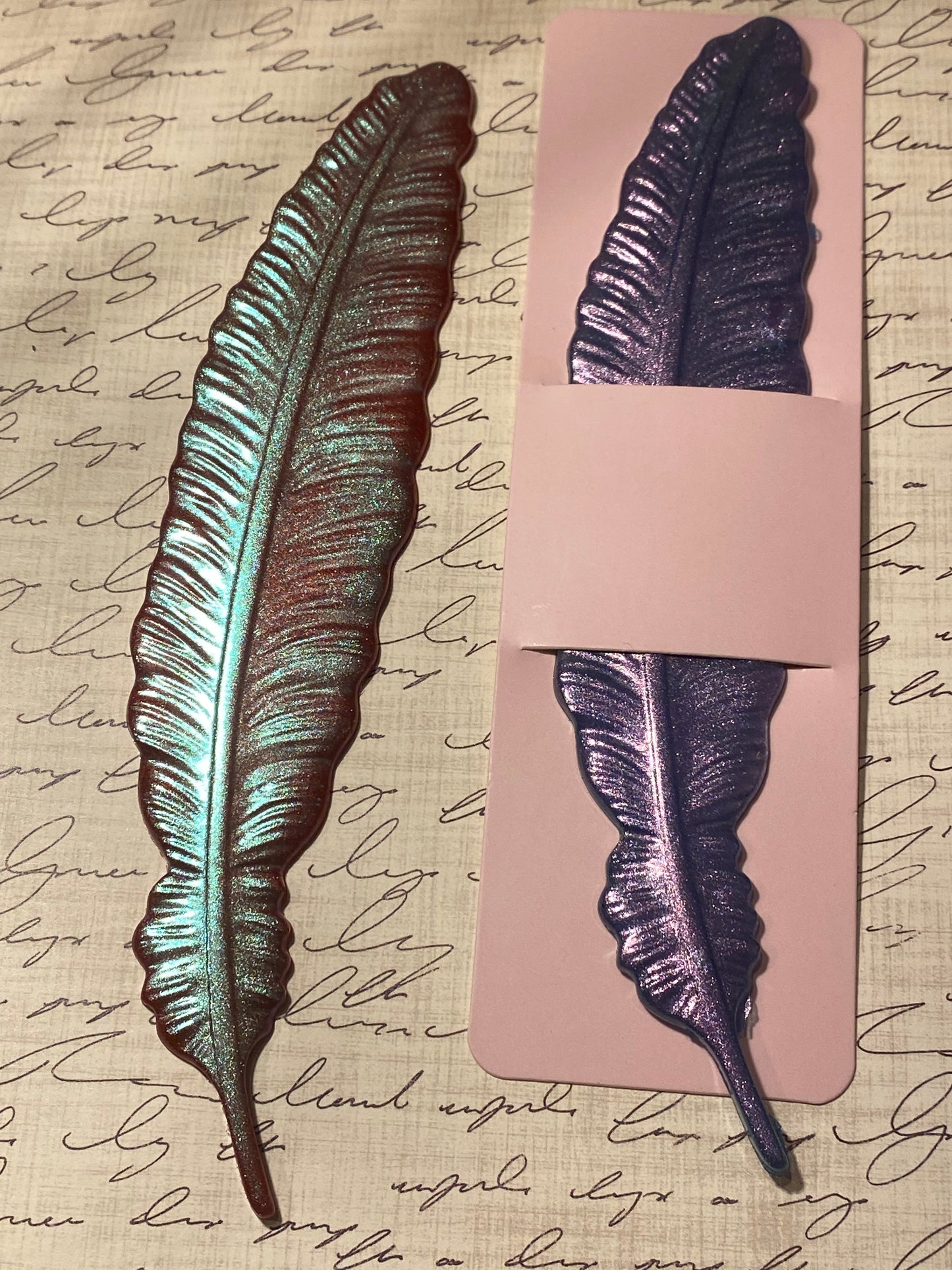 Feather Resin Bookmark