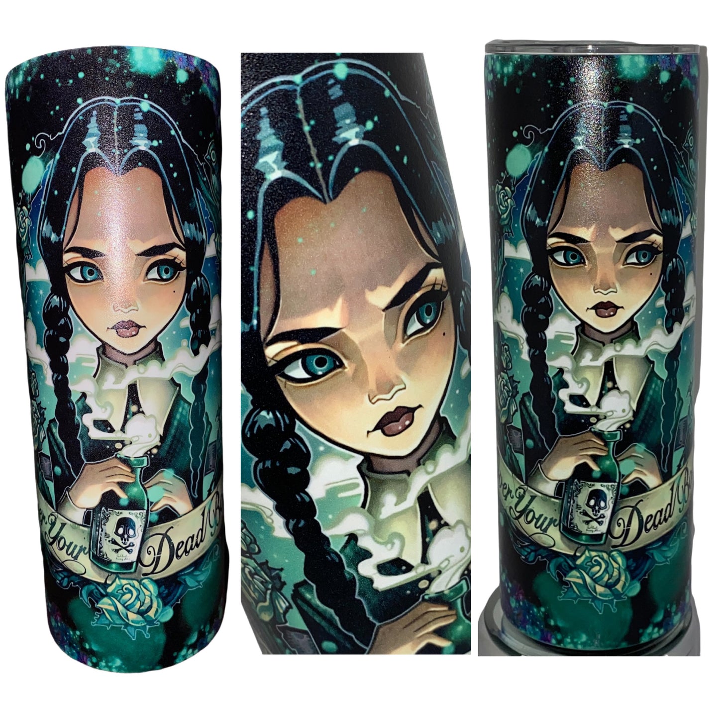 Wednesday Addams Halloween Family Tumbler Cartoon GLOW in the DARK