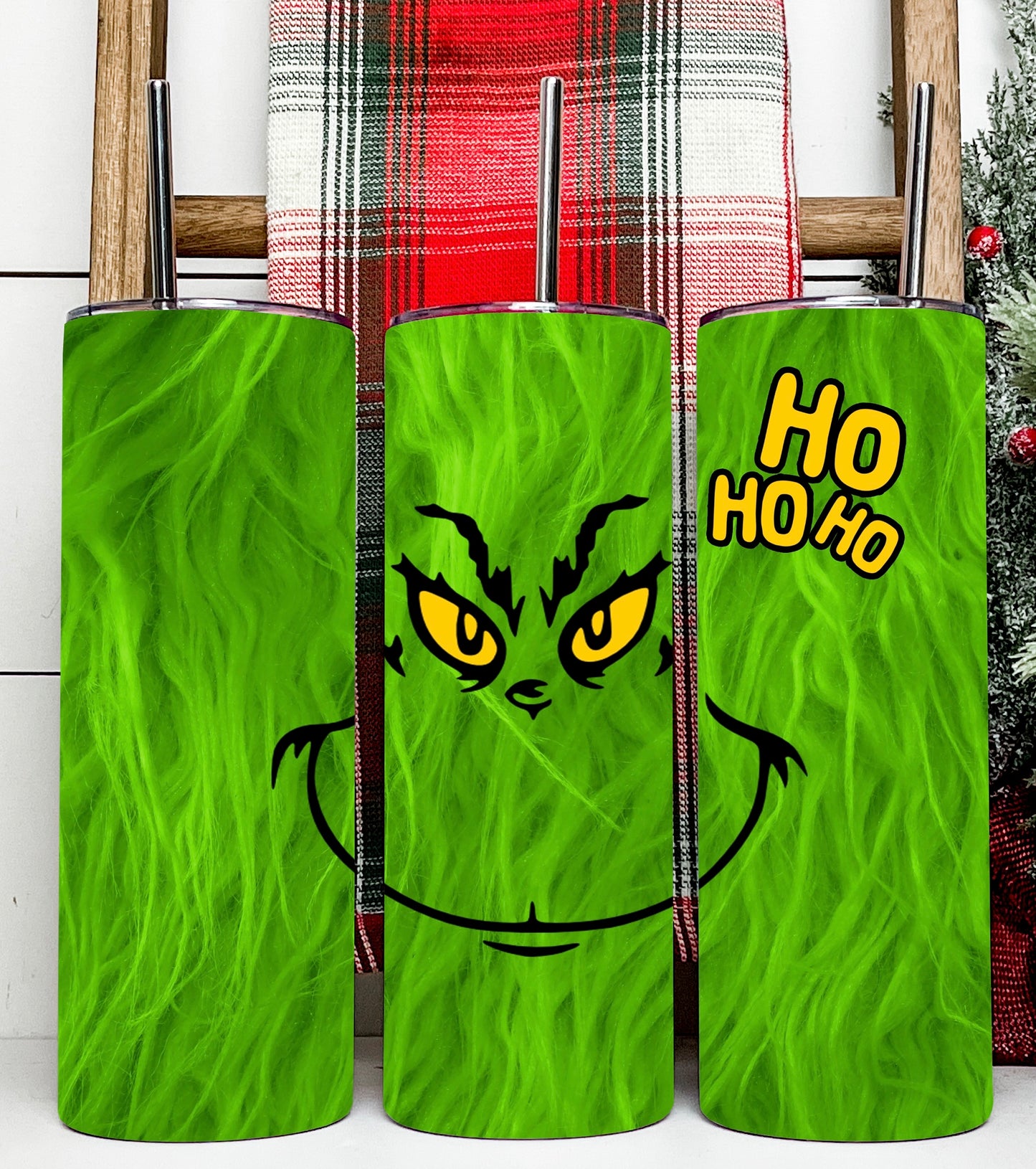 Grinch Christmas Tumbler 20 oz Hot and Cold Drinking Cup