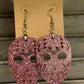 JASON MASK Halloween earrings RED resin glitter Voorhees Friday the 13th horror movie can personalize glitter color