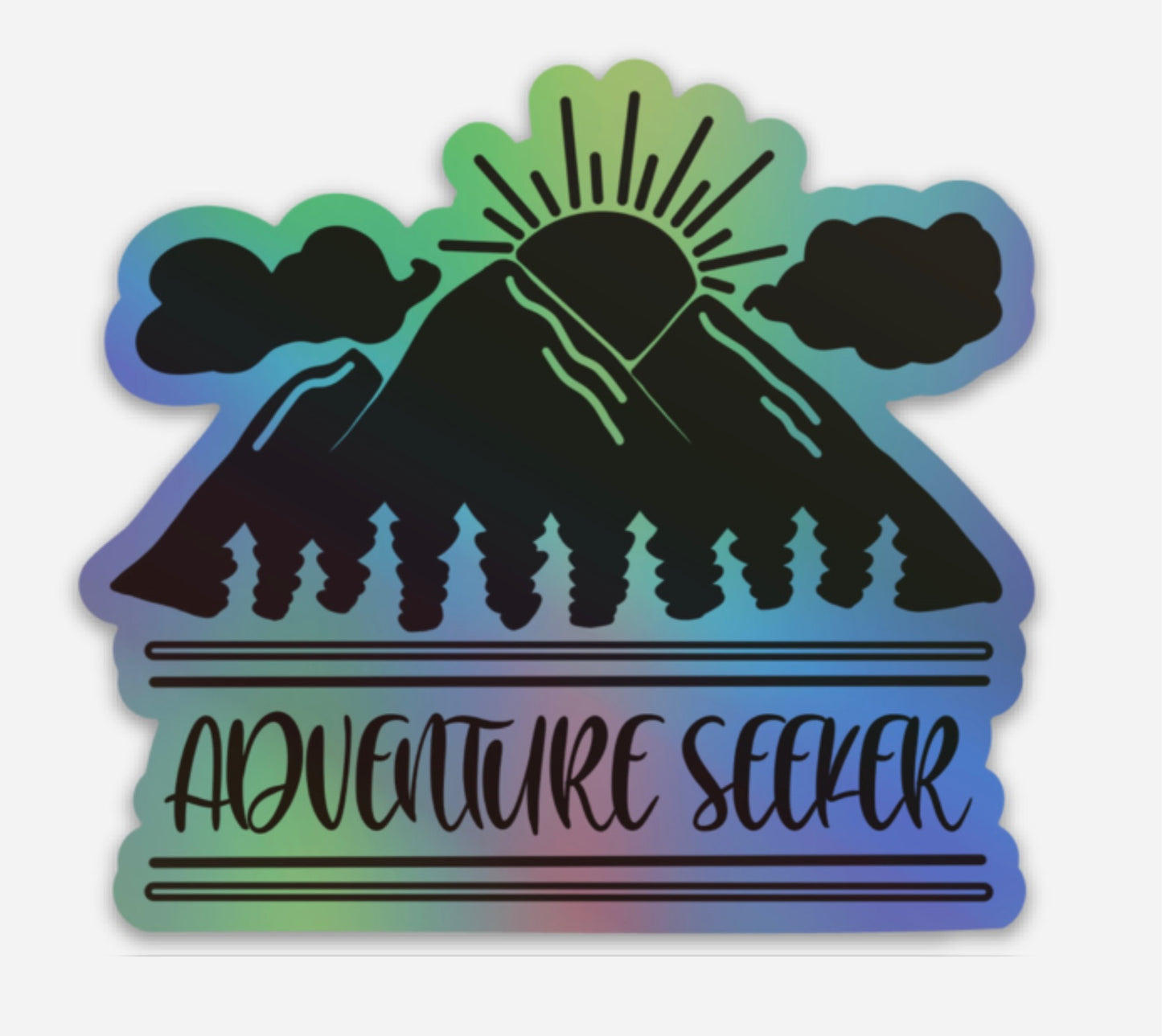 Adventure Seeker Sticker Mountain lover Holographic Decal